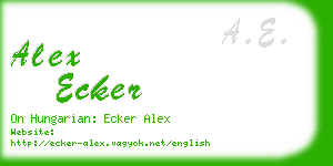 alex ecker business card